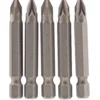 PZ Type Insert Bit, 1/4" Hex, 50mm Long, No.2 (Pack of 5)