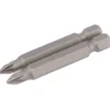 PZ Type Insert Bit, 1/4" Hex, 50mm Long, No.1 (Pack of 2)