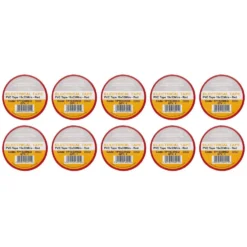 Red PVC Electrical Insulation Tape, 19mm x 33m (Pack of 10)