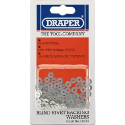 Rivet Backing Washers, 2.4mm (100 Piece)
