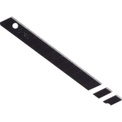 Snap-Off Segment Knife Blades, 9mm, Black (Pack of 10)