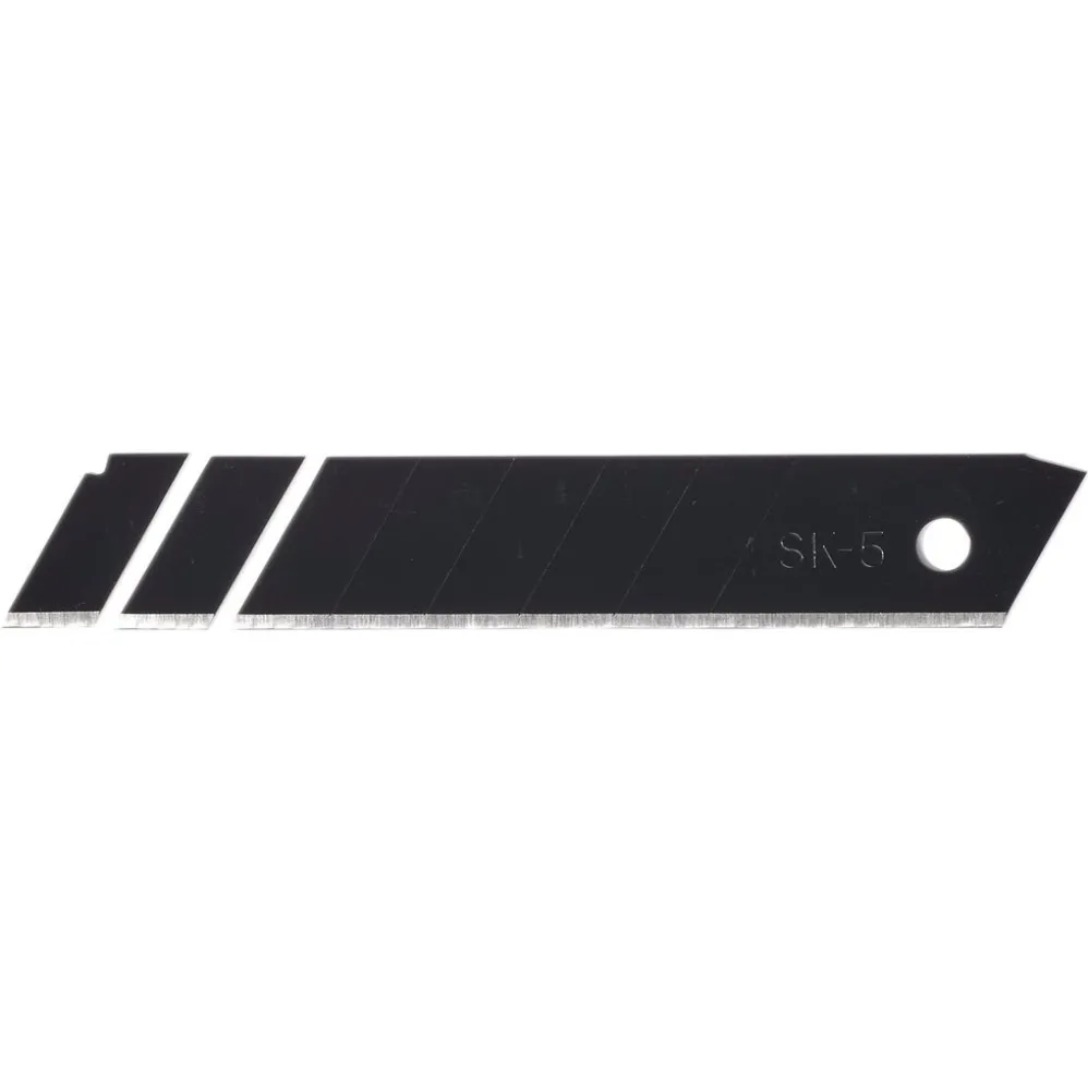 Snap-Off Segment Knife Blades, 18mm, Black (Pack of 10)