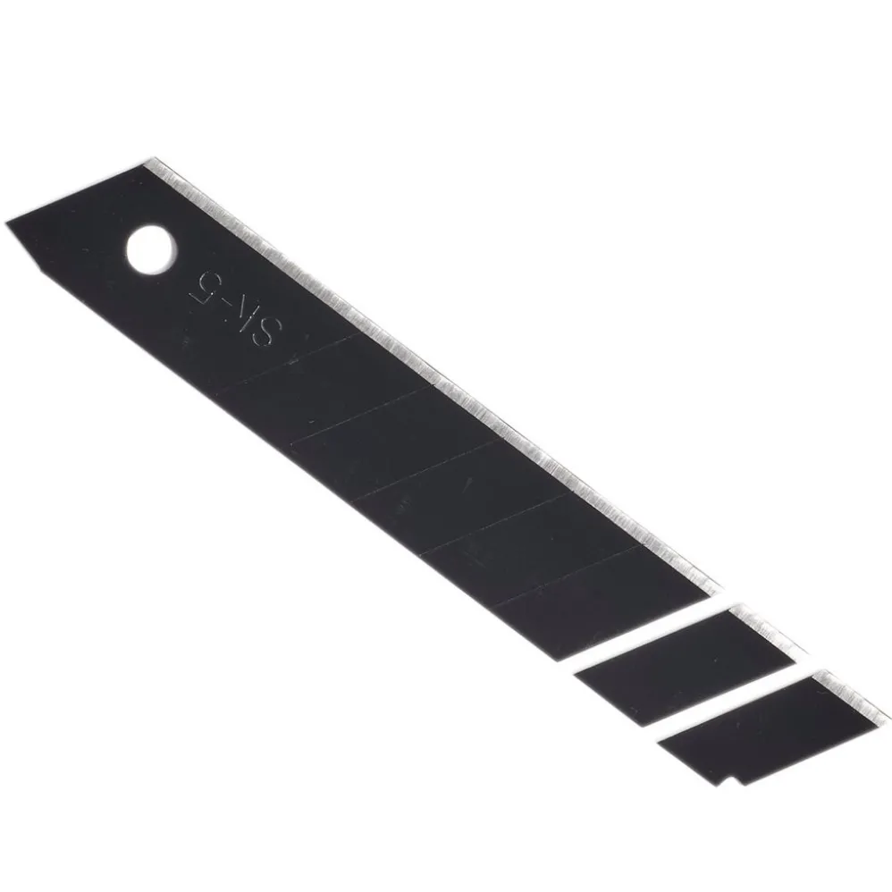 Snap-Off Segment Knife Blades, 18mm, Black (Pack of 10)
