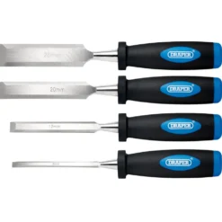 Soft Grip Bevel Edge Wood Chisel Set (4 Piece)