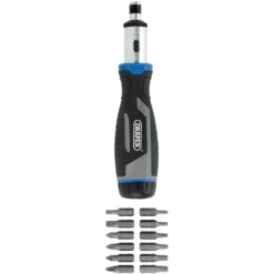 Soft Grip Ratchet Screwdriver and Bit Set, 1/4