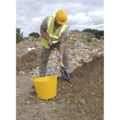 Square Mouth Builders Shovel with Fibreglass Shaft