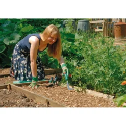 Stainless Steel Heavy Duty Soft Grip Fork, Trowel and Weeder Set (3 Piece)