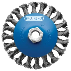 Steel Bevelled Twist-Knot Wire Wheel Brush, 115mm, M14