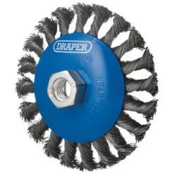 Steel Bevelled Twist-Knot Wire Wheel Brush, 115mm, M14