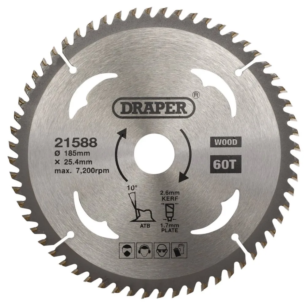 TCT Circular Saw Blade for Wood, 185 x 25.4mm, 60T
