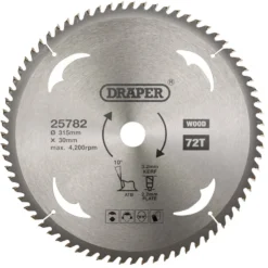 TCT Circular Saw Blade for Wood, 315 x 30mm, 72T