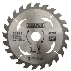 TCT Circular Saw Blade for Wood, 185 x 25.4mm, 24T