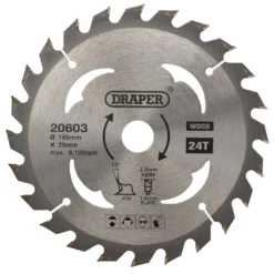 TCT Circular Saw Blade for Wood, 165 x 20mm, 24T