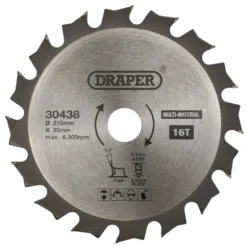 TCT Multi-Purpose Circular Saw Blade, 210 x 30mm, 16T