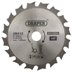 TCT Multi-Purpose Circular Saw Blade, 185 x 25.4mm, 16T