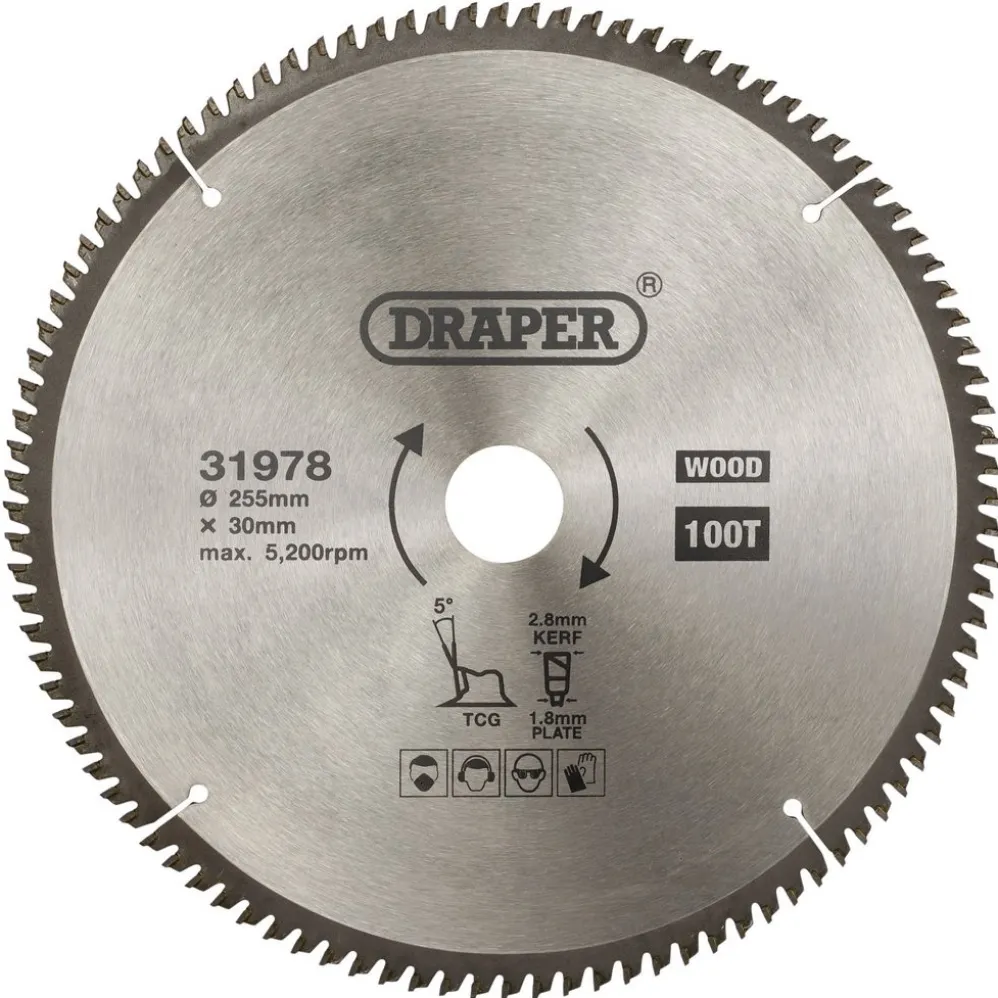 TCT Triple Chip Grind Circular Saw Blade, 255 x 30mm, 100T