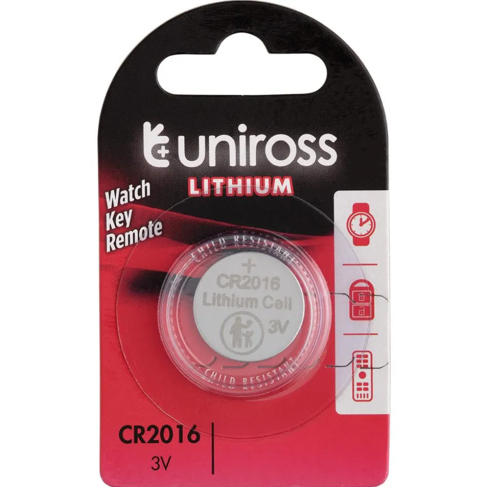 Uniross Lithium Coin Cell CR2016 Battery