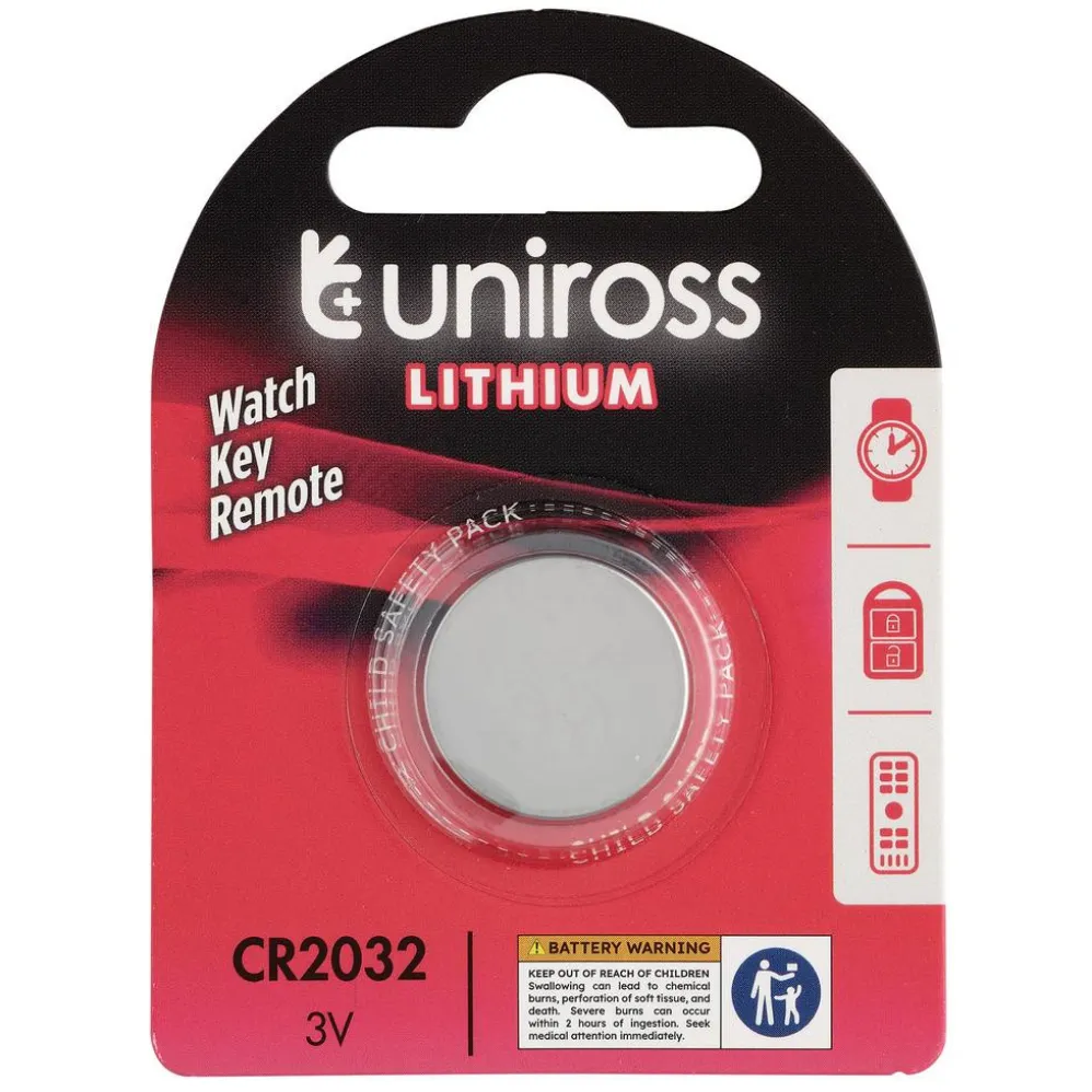 Uniross Lithium Coin Cell CR2032 Battery