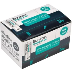 Uniross LR6 AA Power Plus Alkaline Batteries (Pack of 24)