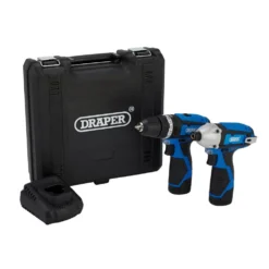 12V Combi Drill & Impact Driver, 2 x 1.5Ah Batteries, 1 x Fast Charger