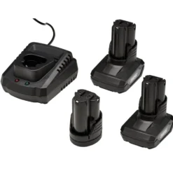 12V Drill Drive and Ratchet Interchange Kit, 2 x 4.0Ah Li-ion Battery, 1 x 1.5Ah Li-ion Battery, 1 x Fast Charger, 1 x Tool Bag