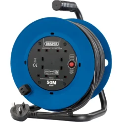 230V Four Socket Industrial Cable Reel, 50m