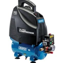 230V 6L Oil-Free Air Compressor, 1.1kW/1.5hp